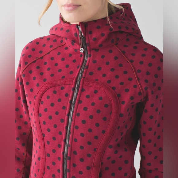 Lululemon Scuba Hoodie II Ghost Dot Heathered Cranberry Bordeaux Drama - Picture 3 of 17